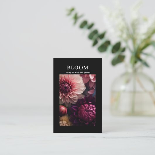 Modern Flower QR Code Visitekaartje (Staand voorkant)