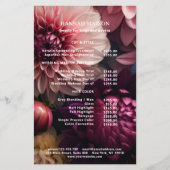 Modern Flower Salon Pricelist Flyer (Voorkant)