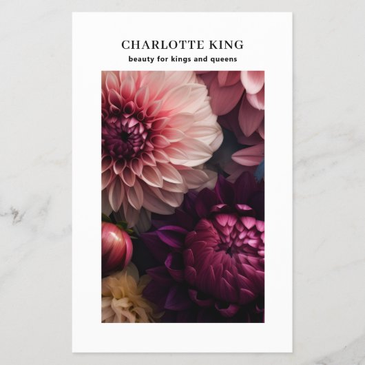 Modern Flower Salon Pricelist Flyer (Voorkant)