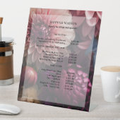 Modern Flower Salon Pricelist Reclamebord Met Voetstuk (Insitu)