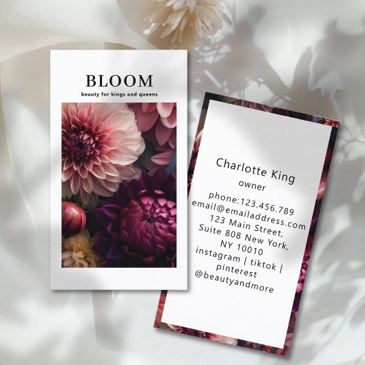 Modern Flower Salon Visitekaartje