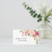 Modern Flowers Boho Floral Custom Visitekaartje (Staand voorkant)