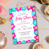 Modern Flowers Het is een Meisje Baby shower Kaart