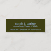 Modern Flowers Mammie Calling Card Contactkaartje (Achterkant)