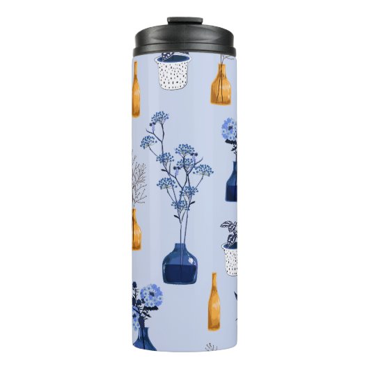 Modern Flowers Vaas Monotone Thermosbeker (Voorkant)