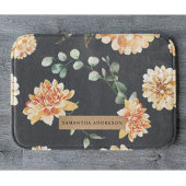 Modern Flowers Yellow & Kraft gepersonaliseerd Badmat