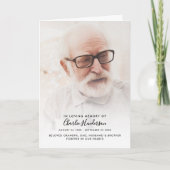 Modern Folded 4-Page 1-Photo Celebration of Life Programma (Voorkant)