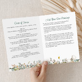 Modern Folded 4-Page 3-Photo Celebration of Life P Programma