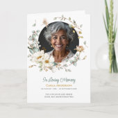 Modern Folded 4-Page 3-Photo Celebration of Life P Programma (Voorkant)