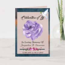 Modern Folded Celebration of Life Order of Service