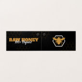 Modern Folded Honey Black Clothing Hang Label Kaar Kaart (Buitenkant ongevouwen)