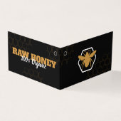 Modern Folded Honey Black Clothing Hang Label Kaar Kaart (Buitenkant)