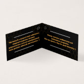 Modern Folded Honey Black Clothing Hang Label Kaar Kaart (Binnen)