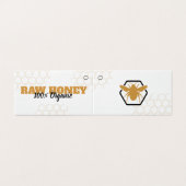 Modern Folded Honey White Clothing Hang Label Kaar Kaart (Buitenkant ongevouwen)