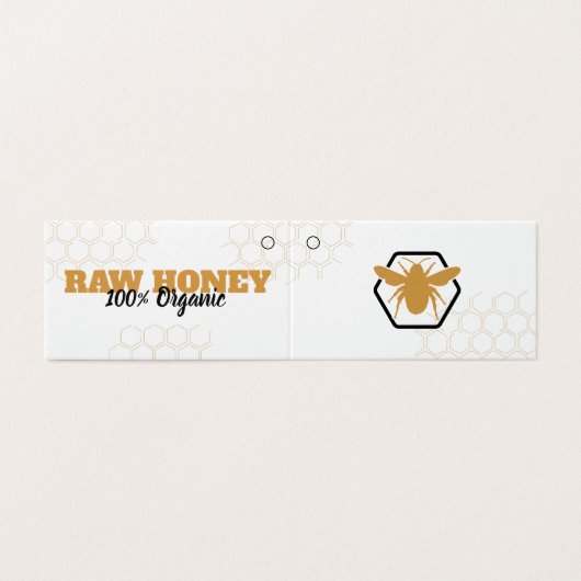 Modern Folded Honey White Clothing Hang Label Kaar Kaart (Buitenkant ongevouwen)