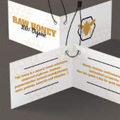 Modern Folded Honey White Clothing Hang Label Kaar Kaart