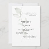 Modern Foliage Bride Parents Wedding Kaart (Voorkant)