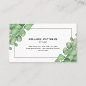 Modern Foliage Greenery Hair Stylist Botanical Visitekaartje (Achterkant)