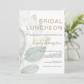 Modern Foliage Luncheon Vrijgezellenfeest Kaart (Staand voorkant)