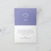 Modern Foliage Waterverf Paarse bladeren bruiloft Bedankkaart (Binnen)