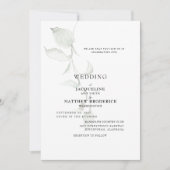 Modern Foliage Wedding Invitation Kaart (Voorkant)