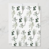 Modern Foliage Woodland Baby shower Kaart (Achterkant)