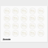 Modern Folie Gold Brunch en Bubble Vrijgezellenfee Ronde Sticker (Vel)