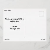 Modern Folie Script 2 Foto vakantie Briefkaart (Achterkant)