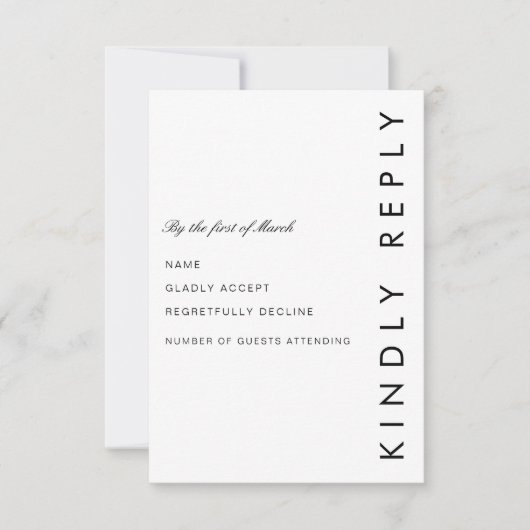 Modern Folio RSVP-kaart RSVP Kaartje (Voorkant)