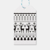 Modern Folk Art kerstrendierster Cadeaulabel (Voorkant)