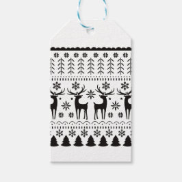 Modern Folk Art kerstrendierster Cadeaulabel