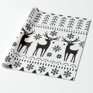 Modern Folk Art kerstrendierster Cadeaupapier