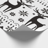 Modern Folk Art kerstrendierster Cadeaupapier (Hoek)