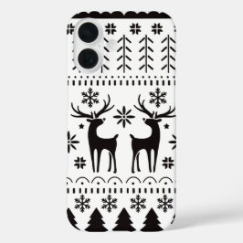 Modern Folk Art kerstrendierster iPhone 16 Hoesje