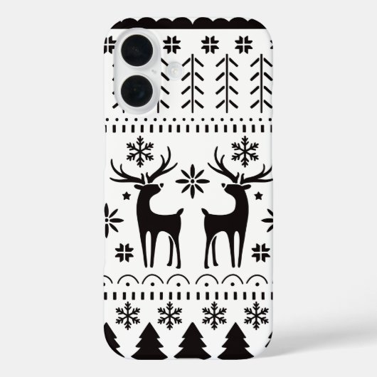 Modern Folk Art kerstrendierster Case-Mate iPhone Case (Achterkant)