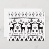 Modern Folk Art kerstrendierster Feestdagenkaart (Voorkant / Achterkant)