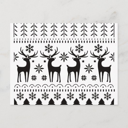 Modern Folk Art kerstrendierster Feestdagenkaart (Voorkant)