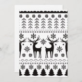 Modern Folk Art kerstrendierster Feestdagenkaart (Voorkant / Achterkant)