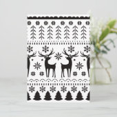 Modern Folk Art kerstrendierster Feestdagenkaart (Staand voorkant)