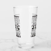 Modern Folk Art kerstrendierster Glas (Links)