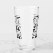 Modern Folk Art kerstrendierster Glas (Rechts)