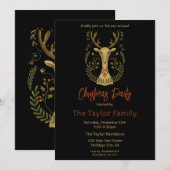 Modern Folk Art kerstrendierster Kaart (Voorkant / Achterkant)