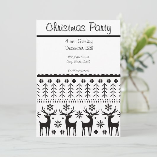 Modern Folk Art kerstrendierster Kaart (Staand voorkant)