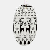 Modern Folk Art kerstrendierster Keramisch Ornament (Rechts)