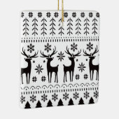 Modern Folk Art kerstrendierster Keramisch Ornament (Rechts)