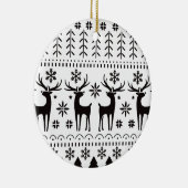 Modern Folk Art kerstrendierster Keramisch Ornament (Rechts)