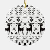 Modern Folk Art kerstrendierster Keramisch Ornament (Voorkant)