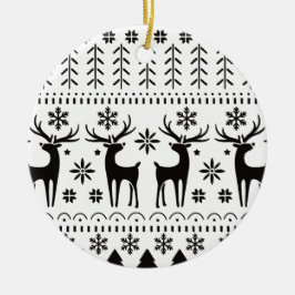 Modern Folk Art kerstrendierster Keramisch Ornament