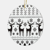 Modern Folk Art kerstrendierster Keramisch Ornament (Links)