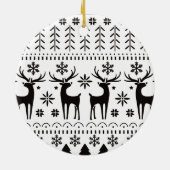 Modern Folk Art kerstrendierster Keramisch Ornament (Achterkant)